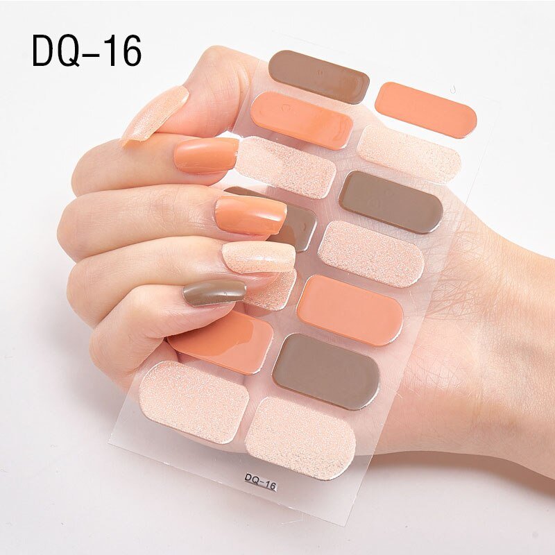 Glitter Powder Sequins Fashion Nail Art Stickers for Party DIY Manicure, 1 Sheet Collection