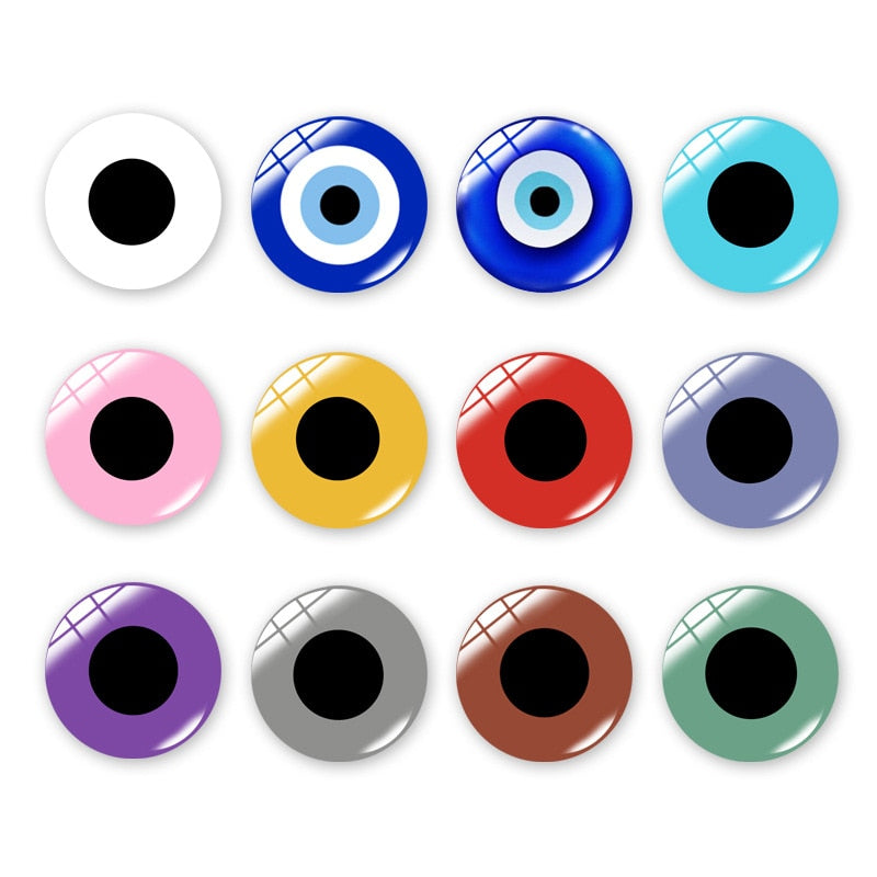 20 Pcs 8 - 20mm Round Glass Cabochon Doll Eyes for DIY Jewelry