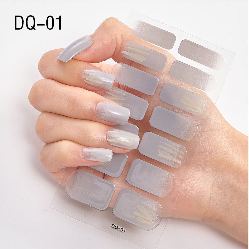 Glitter Powder Sequins Fashion Nail Art Stickers for Party DIY Manicure, 1 Sheet Collection