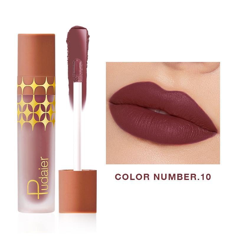 24 - Color Non - stick Matte Shimmer Lip Lacquer with Matte Surface