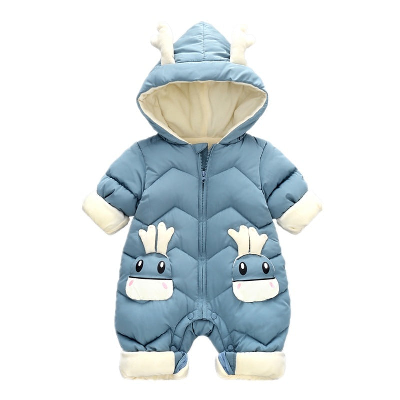 Cozy 100% Cotton Long - Sleeve Baby Winter Romper for All Genders