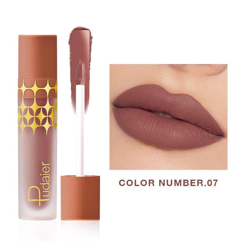 24 - Color Non - stick Matte Shimmer Lip Lacquer with Matte Surface