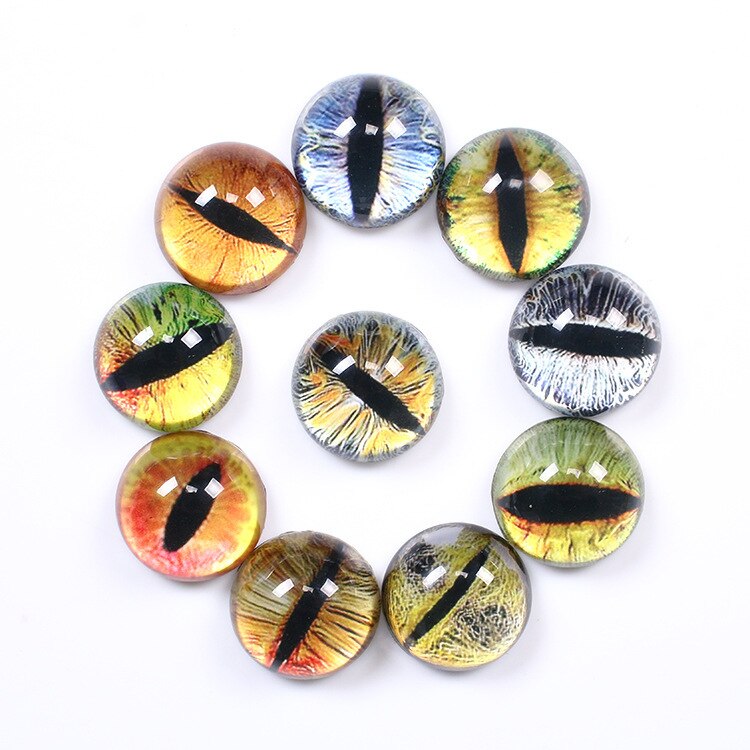 20 Pcs 8 - 20mm Round Glass Cabochon Doll Eyes for DIY Jewelry