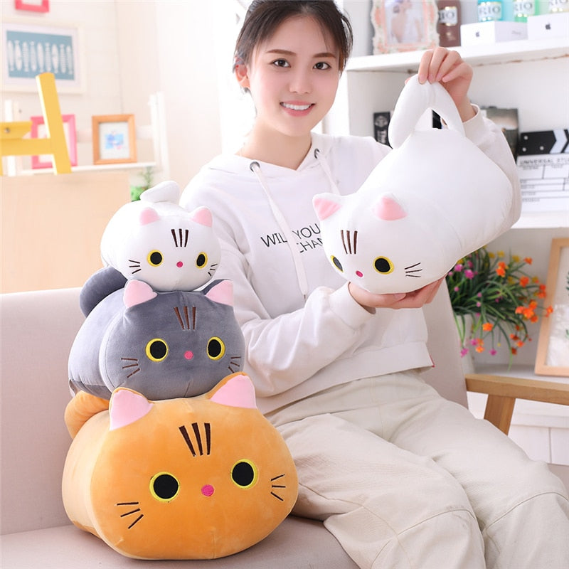 25 - 100cm Adorable Soft Cat Plush Pillow, Ideal Gift for Kids and Girls