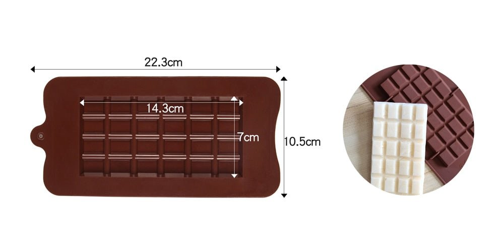 1 Piece Silicone Chocolate and Fondant Mould with 12 Cells - Ideal Kitchen Baking Accessory for Patisserie and Candy Bar Decoration