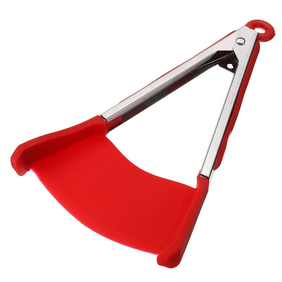 2 in 1 Non-stick Heat-resistant Silicone Kitchen Utensil - Tong Clip and Spatula for Clever Food Handling