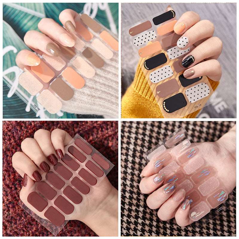 Glitter Powder Sequins Fashion Nail Art Stickers for Party DIY Manicure, 1 Sheet Collection