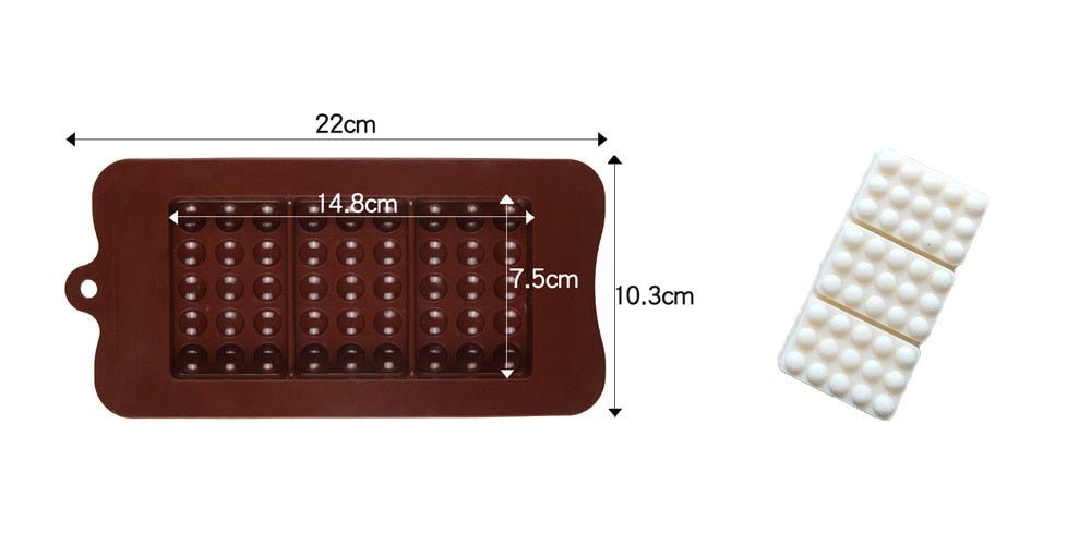 1 Piece Silicone Chocolate and Fondant Mould with 12 Cells - Ideal Kitchen Baking Accessory for Patisserie and Candy Bar Decoration