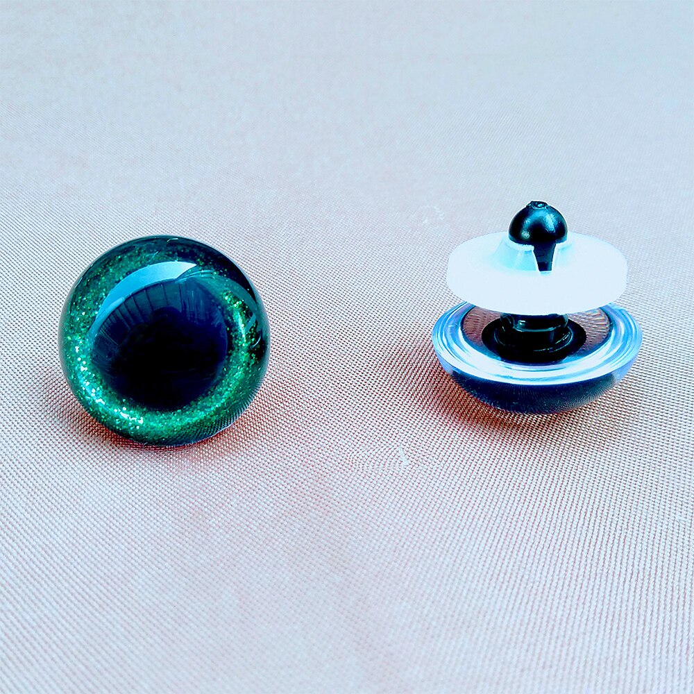 20-piece Set of 3D DIY Glittering Safety Eyes in Various Sizes and Colors for Crochet Amigurumi Toys and Dolls, Including 9mm, 10mm, 12mm, 14mm, 16mm, 18mm, 20mm, 22mm, and 24mm Sizes