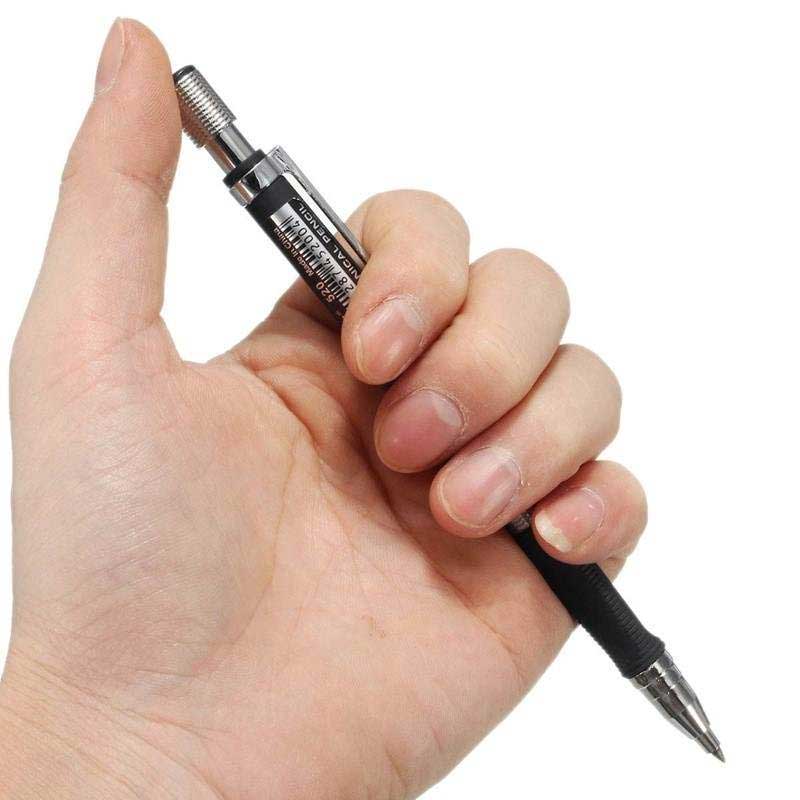 High - Quality 2.0mm Mechanical Pencil Set with 2B Color and Black Lead Refills for Draft Drawing, Writing, Crafting, and Art Sketching
