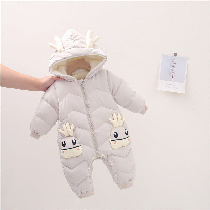 Cozy 100% Cotton Long - Sleeve Baby Winter Romper for All Genders