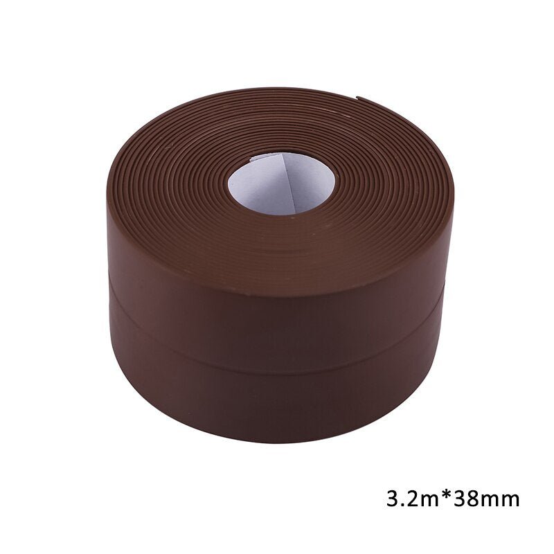 High - Quality White PVC Self - Adhesive Waterproof Sealing Strip Tape for Bathroom and Kitchen, 3.2 Meters Long and 38 Millimeters Wide