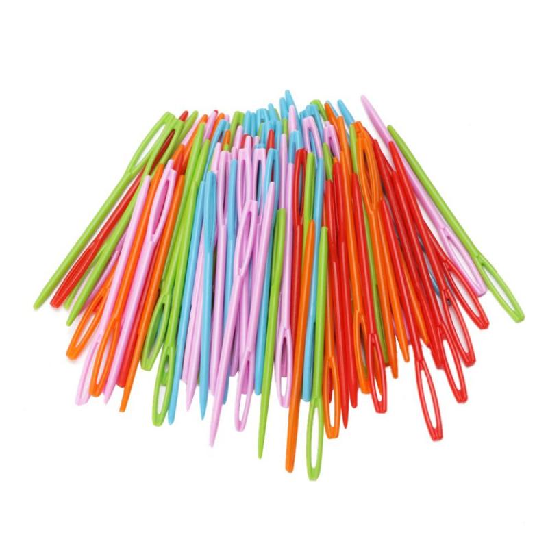 20-Piece Set of Mixed Color 7cm/9.5cm Plastic Knitting & Crochet Tools for Kids' DIY