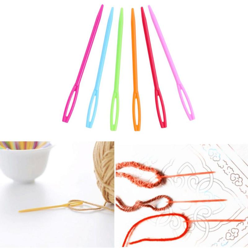 20-Piece Set of Mixed Color 7cm/9.5cm Plastic Knitting & Crochet Tools for Kids' DIY