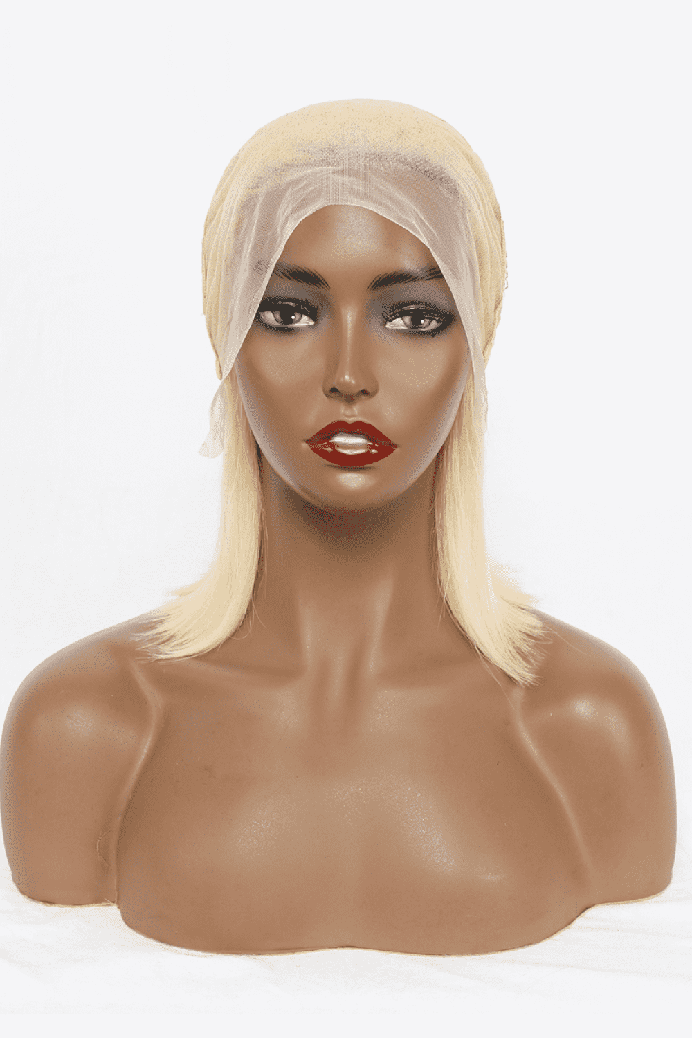 12-inch 160g #613 Human Hair Lace Front Wigs with 150% Density