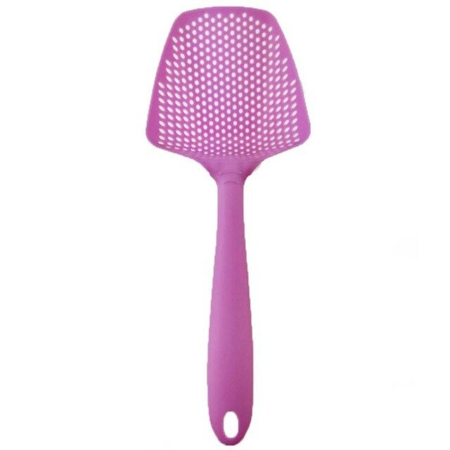 1 Piece Portable Nylon Filter Cooking Shovel Strainer Scoop - Ideal Kitchen Accessories for Colander and Leaking Tasks