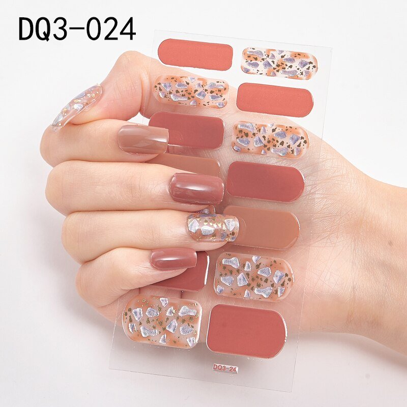 Glitter Powder Sequins Fashion Nail Art Stickers for Party DIY Manicure, 1 Sheet Collection