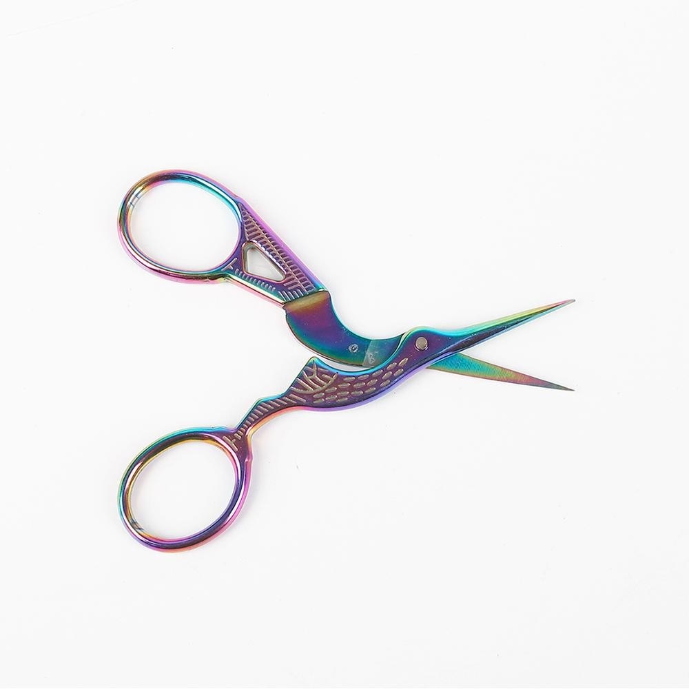 Single Piece of Vibrantly Colored Stainless Steel Vintage-style Scissors for European Classic Craft, Knitting, Sewing, and DIY Jewelry Making - Brand New