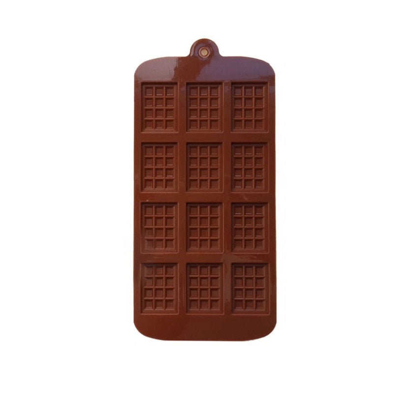 1 Piece Silicone Chocolate and Fondant Mould with 12 Cells - Ideal Kitchen Baking Accessory for Patisserie and Candy Bar Decoration
