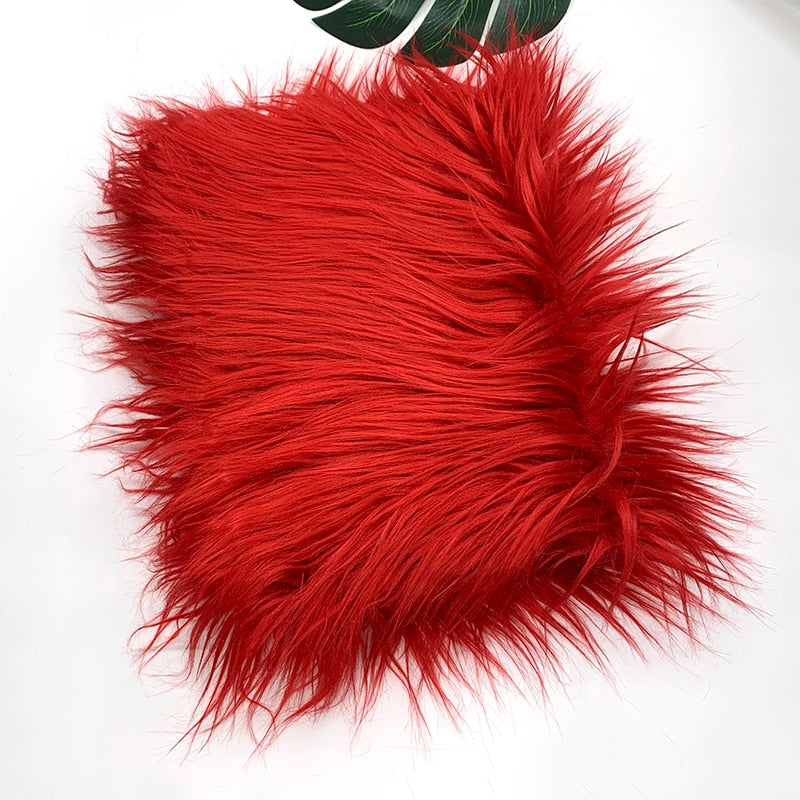 25x45cm Wide, 8cm Long Pile Artificial Faux Fur Fabric Ideal for Patchwork, Sewing, Doll Toy Beard Hair, DIY Handmade Projects, Home Decoration, and Cosplay Costumes