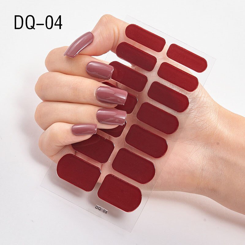 Glitter Powder Sequins Fashion Nail Art Stickers for Party DIY Manicure, 1 Sheet Collection