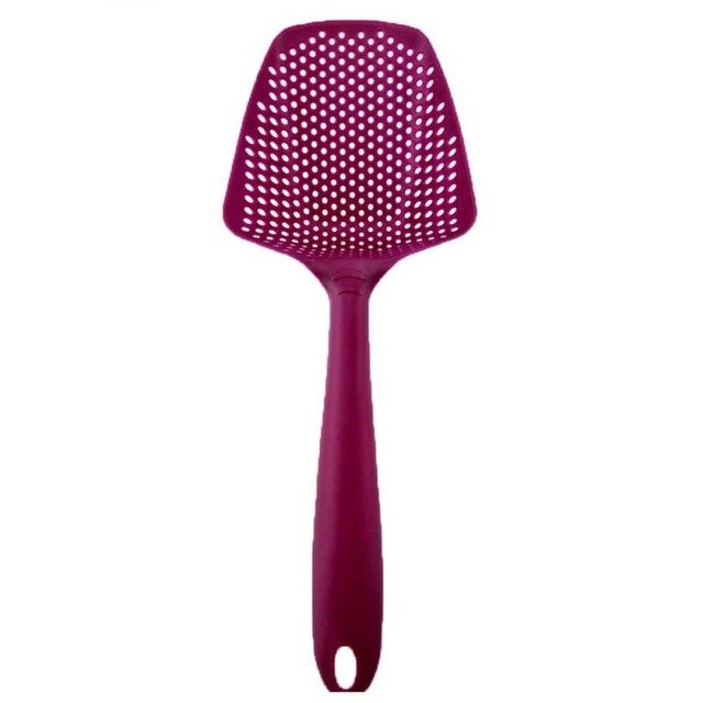 1 Piece Portable Nylon Filter Cooking Shovel Strainer Scoop - Ideal Kitchen Accessories for Colander and Leaking Tasks