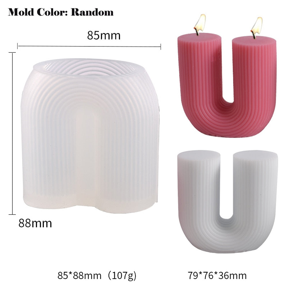 14cm UDOCOOL Silicone Rainbow Arch Mold for DIY Candle, Soap, Resin & Plaster Crafts