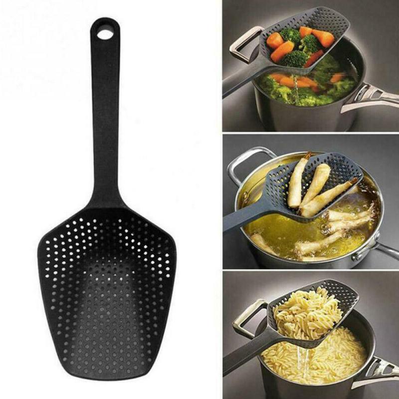1 Piece Portable Nylon Filter Cooking Shovel Strainer Scoop - Ideal Kitchen Accessories for Colander and Leaking Tasks