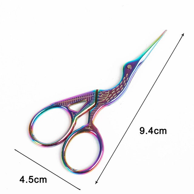 Single Piece of Vibrantly Colored Stainless Steel Vintage-style Scissors for European Classic Craft, Knitting, Sewing, and DIY Jewelry Making - Brand New