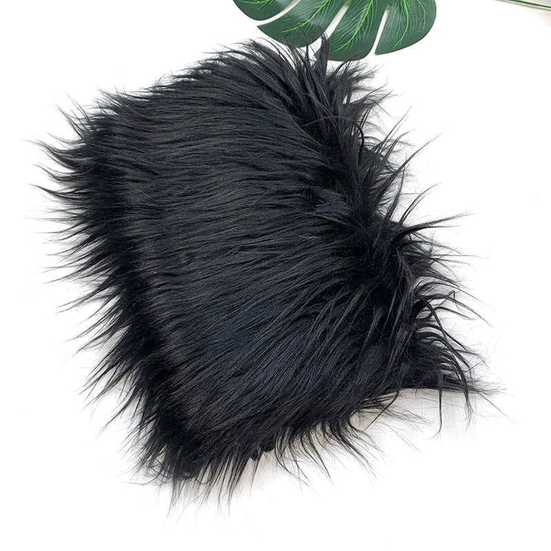 25x45cm Wide, 8cm Long Pile Artificial Faux Fur Fabric Ideal for Patchwork, Sewing, Doll Toy Beard Hair, DIY Handmade Projects, Home Decoration, and Cosplay Costumes