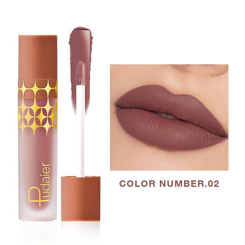 24 - Color Non - stick Matte Shimmer Lip Lacquer with Matte Surface