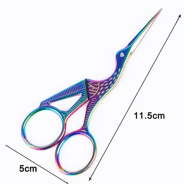 Single Piece of Vibrantly Colored Stainless Steel Vintage-style Scissors for European Classic Craft, Knitting, Sewing, and DIY Jewelry Making - Brand New