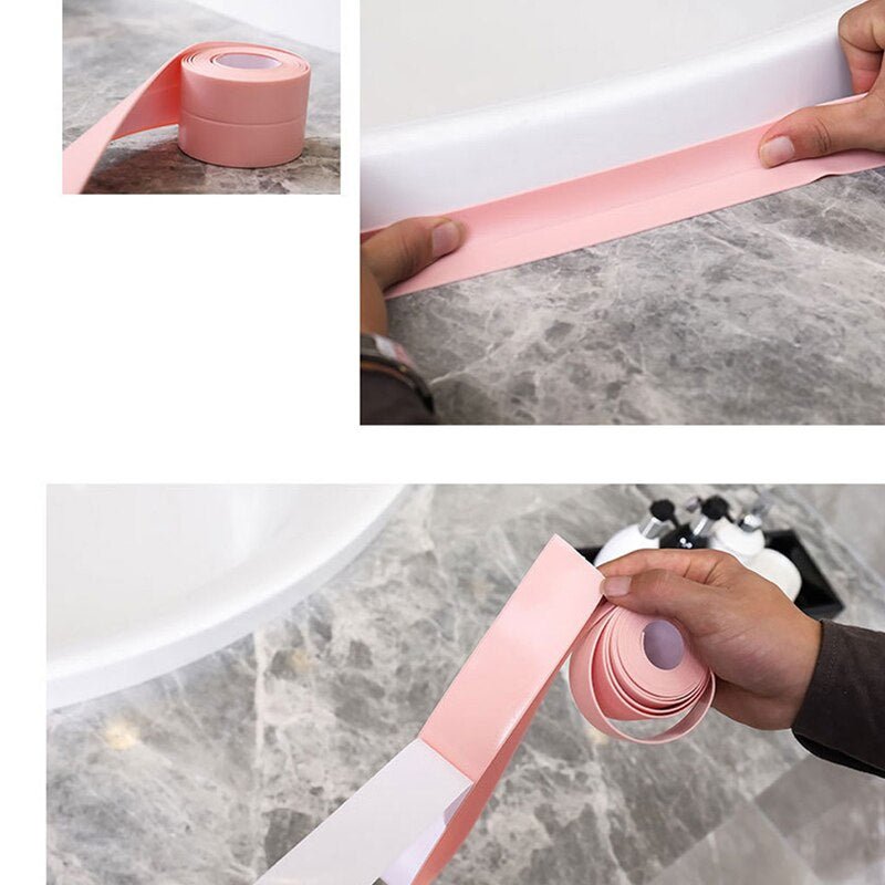 High - Quality White PVC Self - Adhesive Waterproof Sealing Strip Tape for Bathroom and Kitchen, 3.2 Meters Long and 38 Millimeters Wide