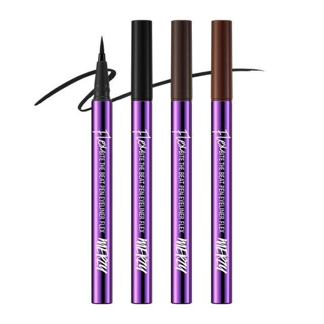 MERZY BITE THE BEAT Flexible Pen Eyeliner - 0.6g with 3 Color Options