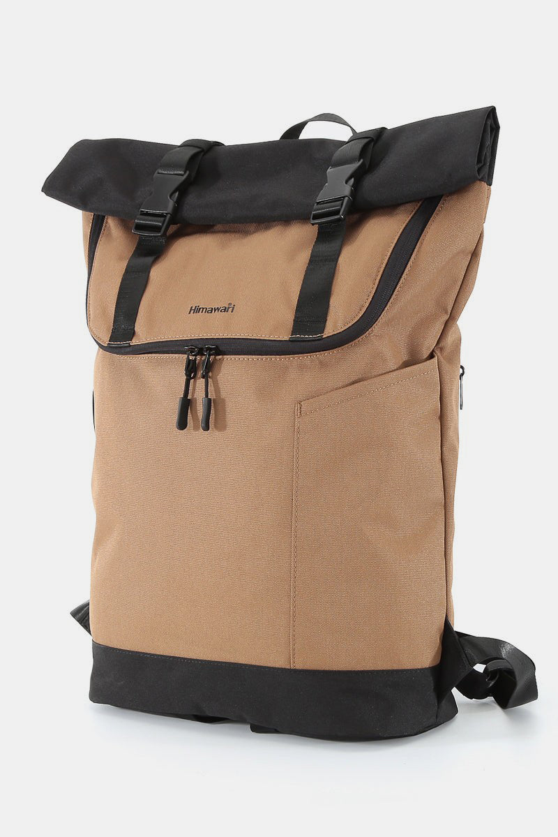 Stylish Himawari Waterproof Canvas Backpack with Contrasting Colors