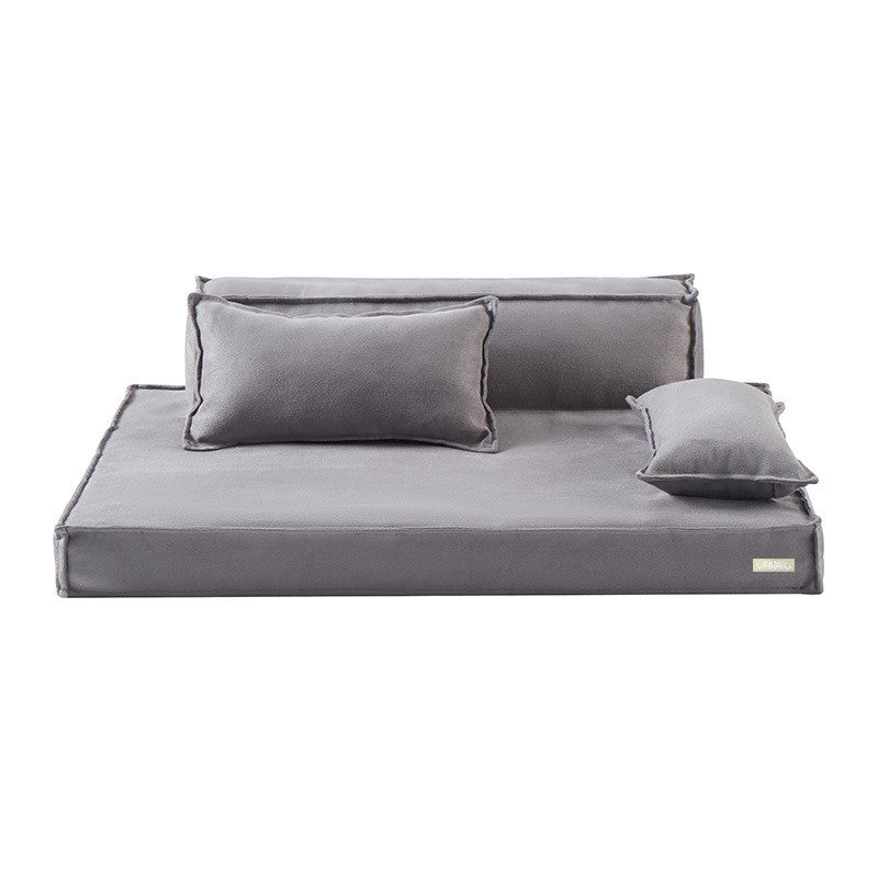 Waterproof Memory Foam Pet Sofa with Removable Suede Cover for Small and Large Puppy Pets