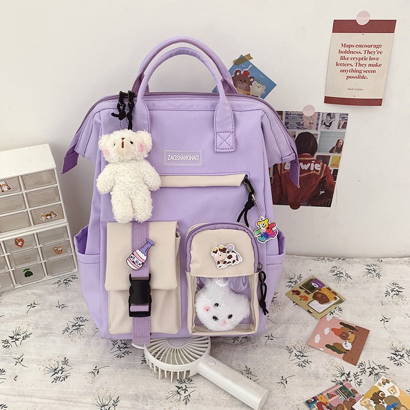 Wholesale Fashionable Multicolor Large-Capacity Geometric Backpack for Women
