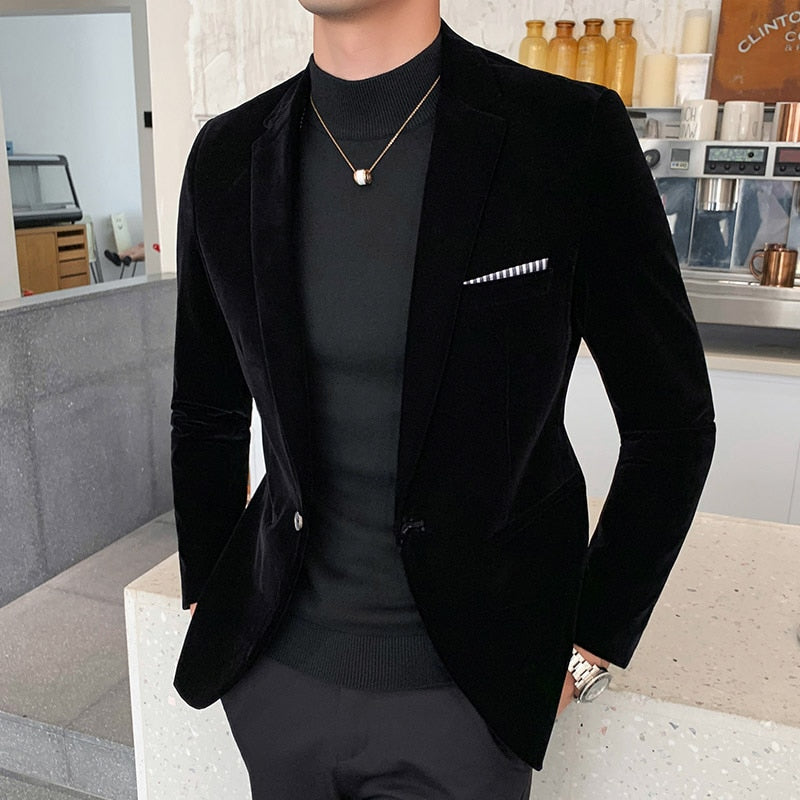 Men's Smart and Slim-Fit Casual Blazer Jacket for All Seasons