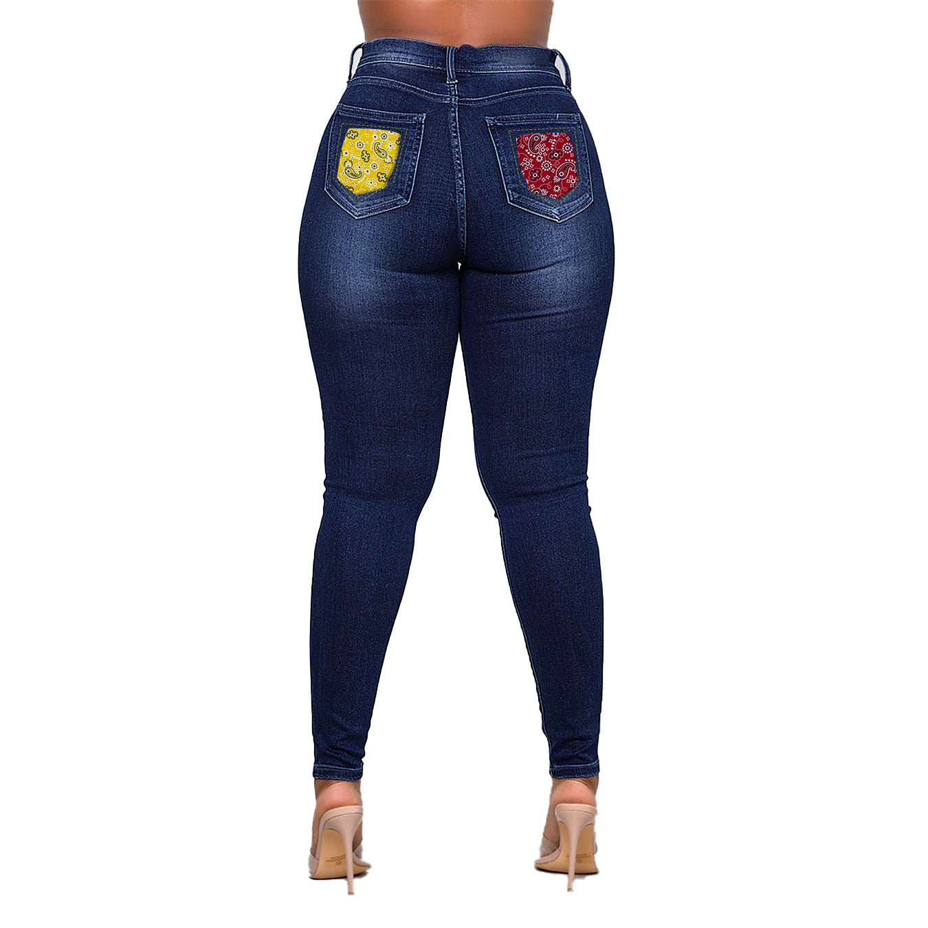 Women's Plus Size High Elasticity Street Hipster Pencil Jeans