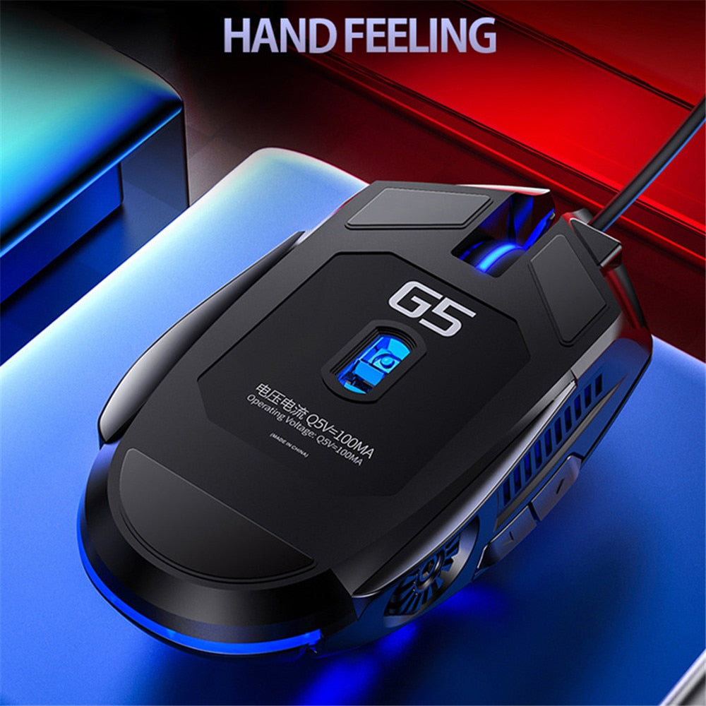 Wired Gaming Mouse with 6 Buttons, Luminous Effect for PC and Laptop Gaming