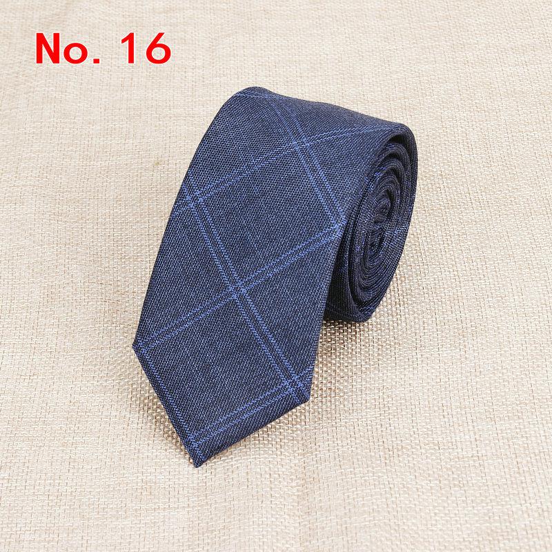 Stylish Men's Colorful Narrow Plaid Neckties Made of Cotton