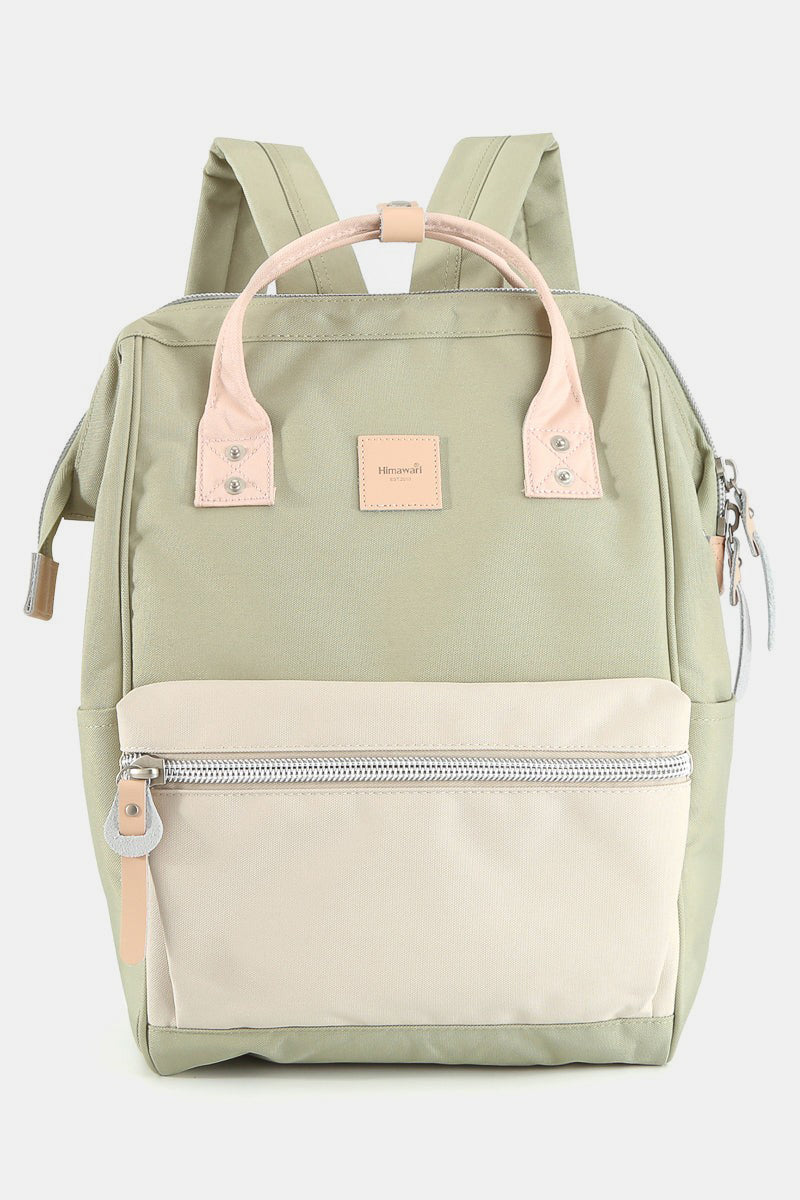 Himawari Large Eco - friendly Water - Resistant Canvas Backpack with Handy Side Pockets
