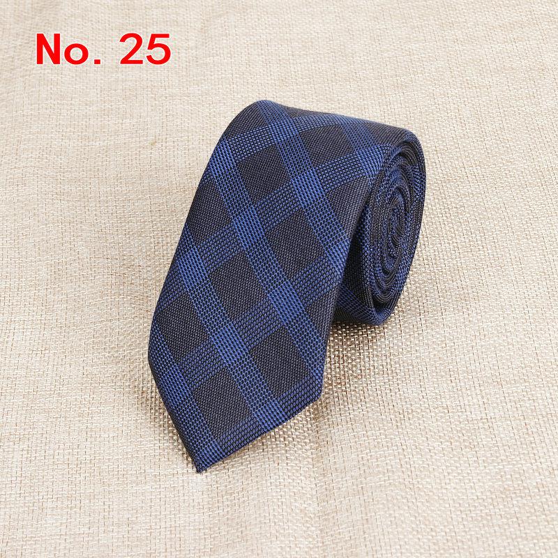 Stylish Men's Colorful Narrow Plaid Neckties Made of Cotton