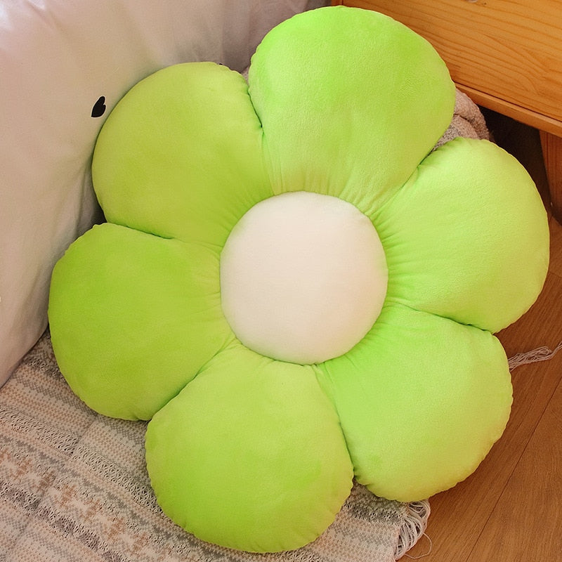 Soft Furry Plush Peach Blossom-Shaped Pillow for Baby Home Decor