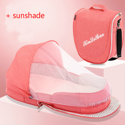Portable and Removable Folding Baby Crib with Mammy Bag for Infants