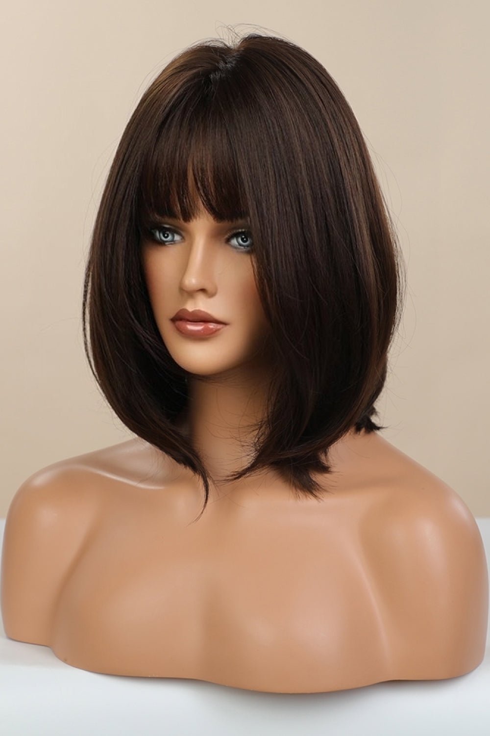 9-Inch Full-Machine Synthetic Wave Bobo Wigs with Included Cap