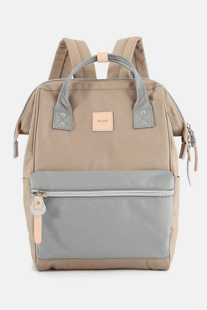 Himawari Large Eco - friendly Water - Resistant Canvas Backpack with Handy Side Pockets