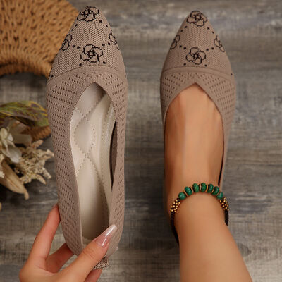 Women's Pointed Toe Mesh Slip-On Flat Shoes
