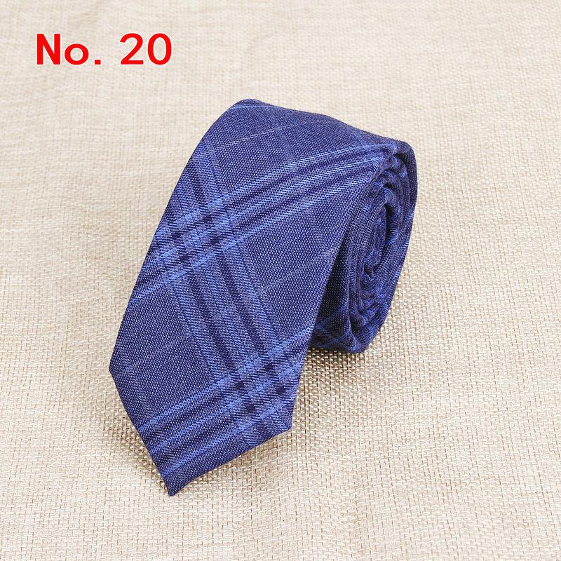 Stylish Men's Colorful Narrow Plaid Neckties Made of Cotton