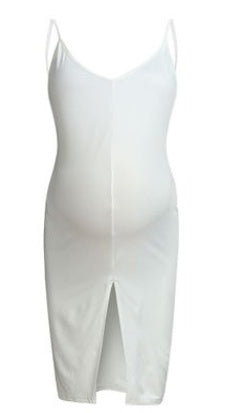 Stylish Loose-Waist Pregnant Party Dress with Splicing